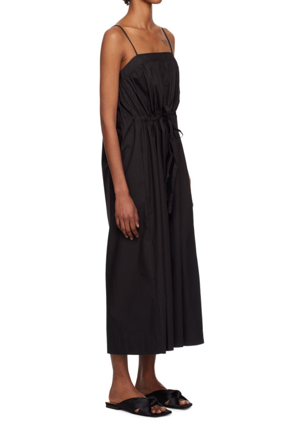 GANNI Black Strap Maxi Dress - Black