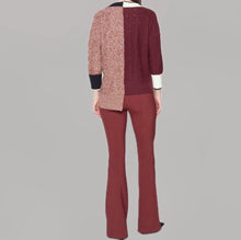 Veronica Beard Colorblock Gava Sweater - Burgundy