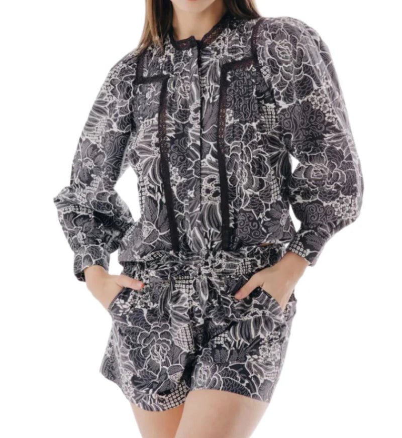 Love The Label Pearl Top - Posada Floral Print