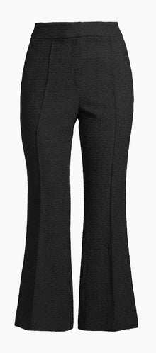 Milly Betsy Flared Bouclé-Knit Pants - Black