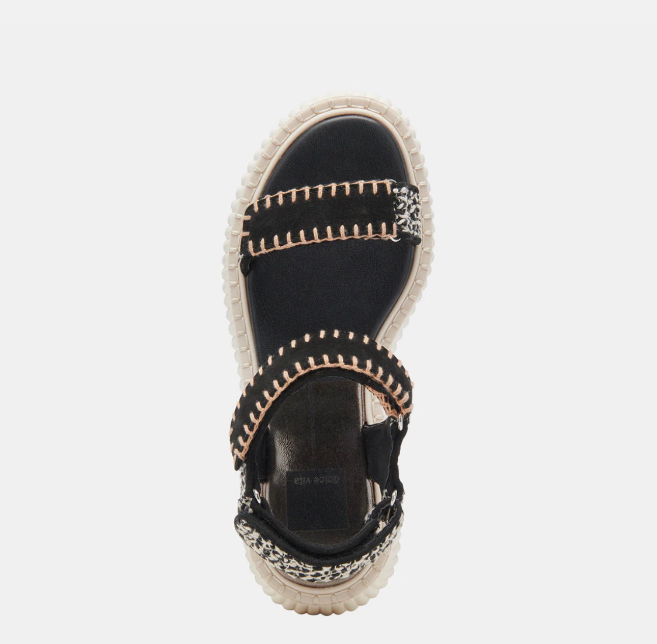 Dolce Vita Debra Sandals -  Black/White Nubuck