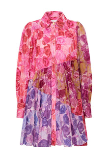 aje. Vision Smock Mini Dress - Kaleidoscopic Rose