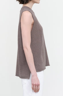 Evam Eva Wool Lily Vest - Otter Gray