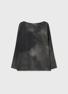 SILK LAUNDRY Chiffon Audrey Top - Smoke