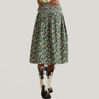 Sea New York Peggy Floral Print Voile Skirt - Forest