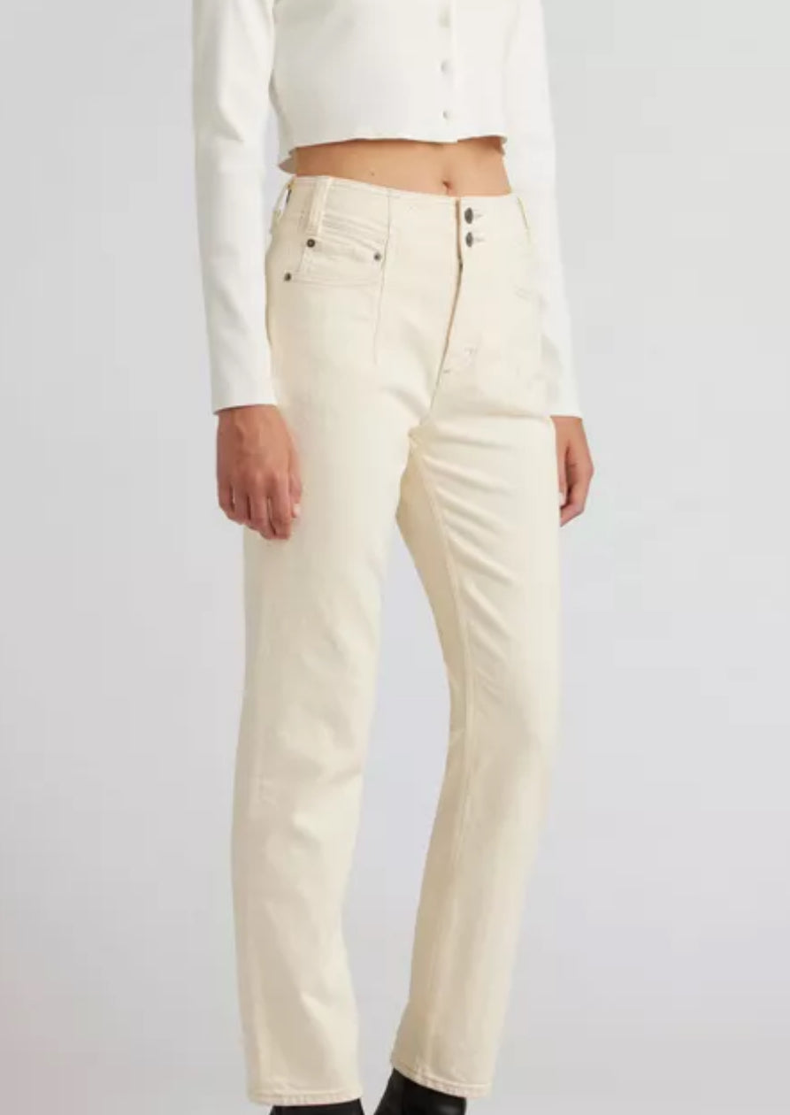 EDWIN Frankie High Rise Relaxed Jean - Alabaster