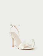 Loeffler Randall Estella Ruffle Heeled Sandal - Pearl