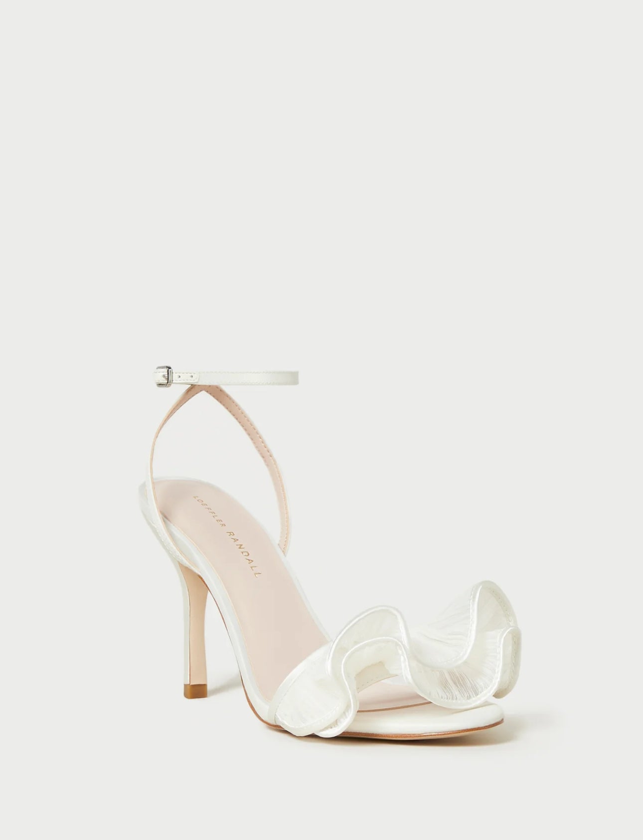 Loeffler Randall Estella Ruffle Heeled Sandal - Pearl