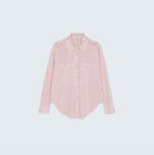 Pistola Samantha Oversized Button Up Shirt - Ruby Stripe
