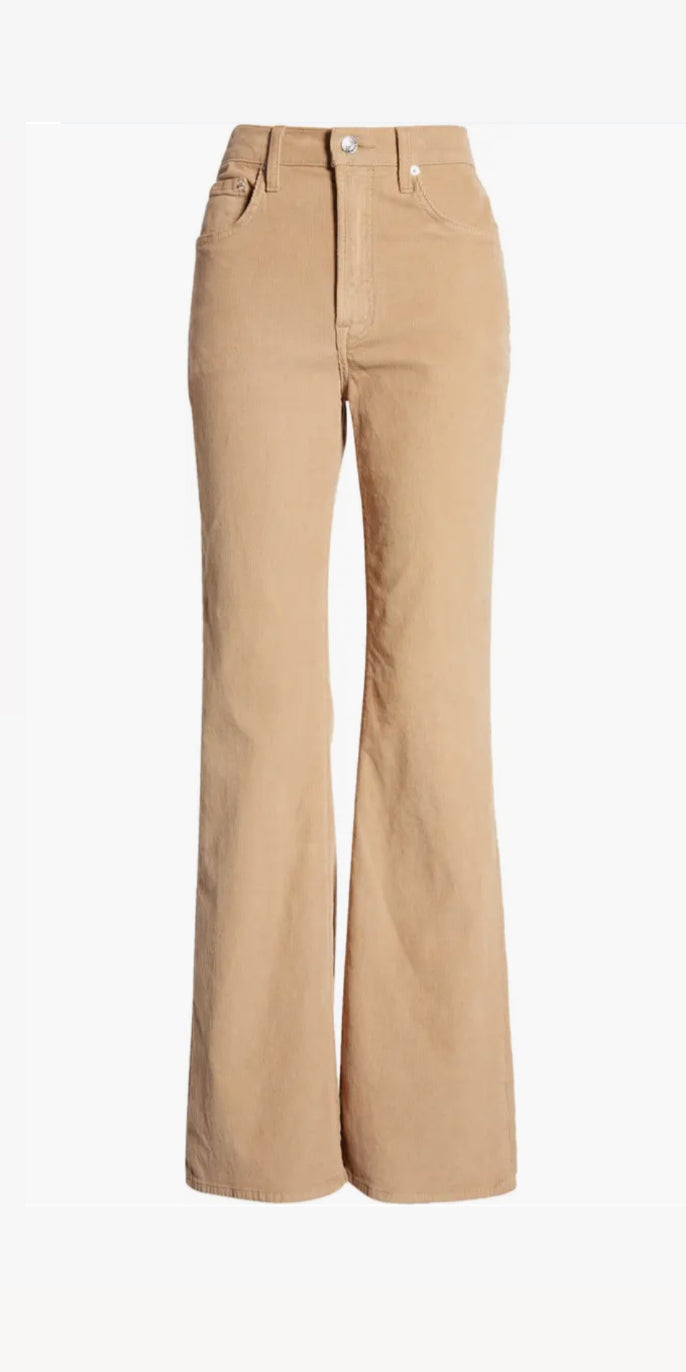 EDWIN Ryder High Waist Flare Corduroy Jeans - Camel