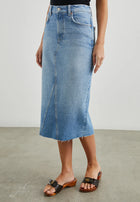 Rails Highland Skirt - Baja Blue Raw Hem