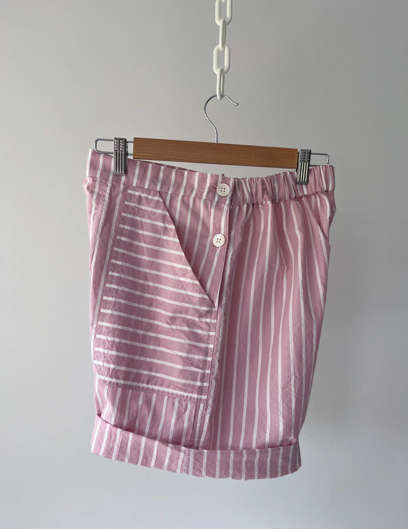 Heather Harlan Work Short - Pink/White Stripe