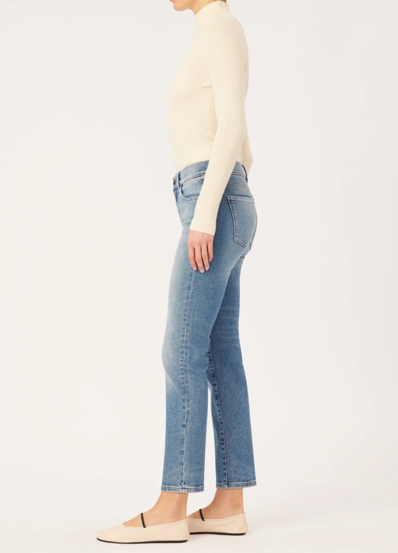 DL1961  Mila Mid Rise Cigarette Pant - Breakwater