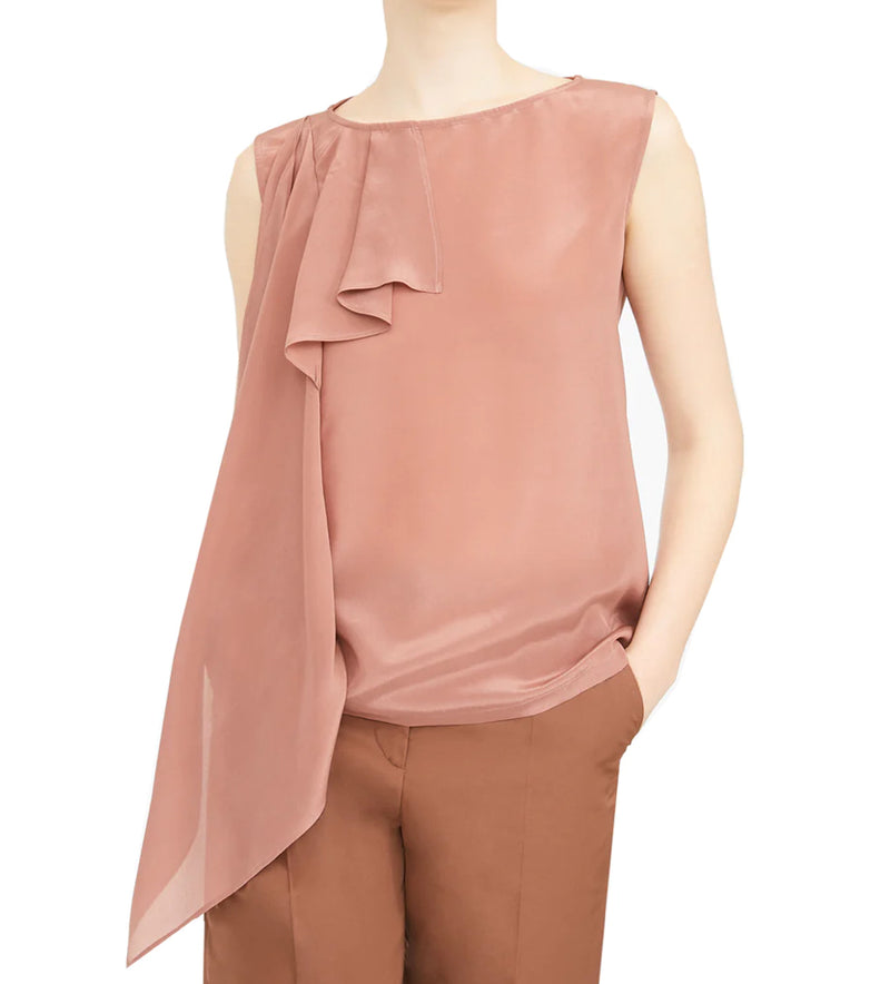 Weekend Max Mara Weekend Sequoia Jersey & Silk Top