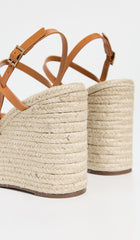 FARM Rio Knot Wedge Sandals - Camel