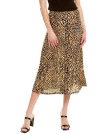 Ragdoll LA Button Through Skirt - Leopard Print