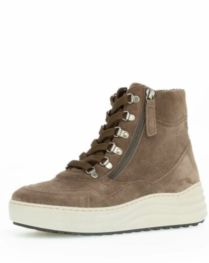 Gabor Suede High Top Sneaker - Bronze