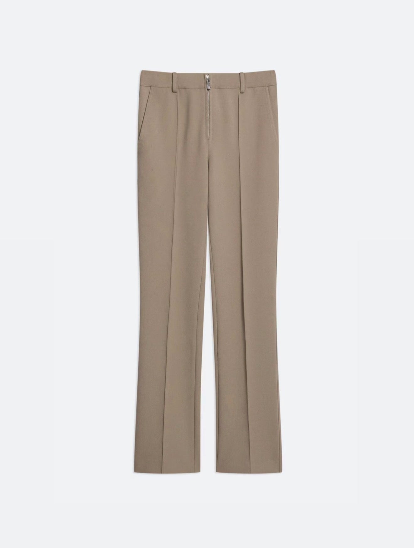 Helmut Lang Straight Slim Zip Pants - Taupe