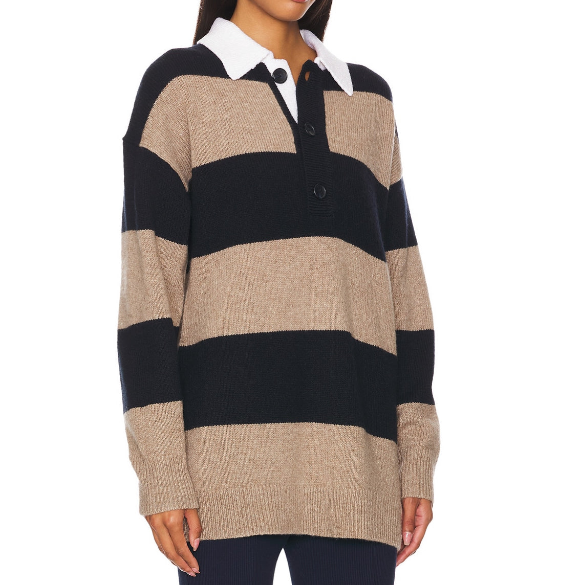 A.L.C. Mason Sweater - Navy/Milk Tea