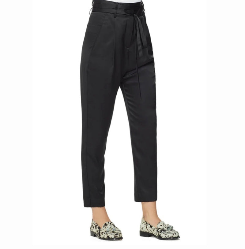 Michelle Mason Paperbag Trouser - Black