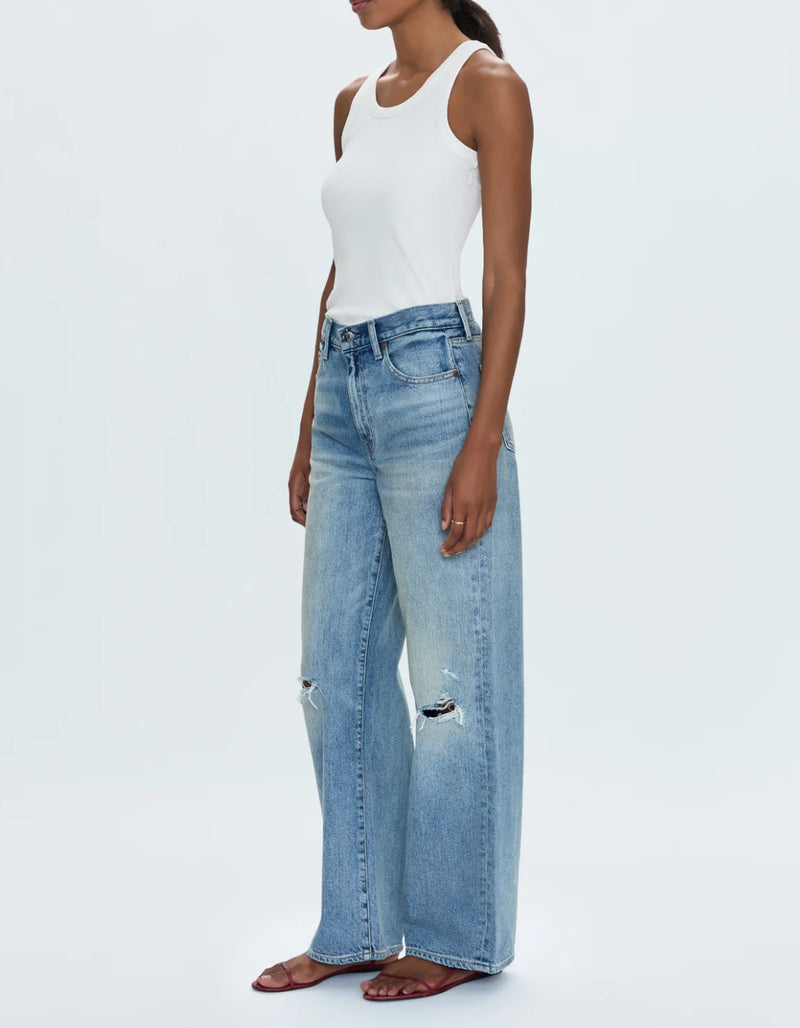 Pistola Hendrix High Rise Baggy Jean - Apprentice Distresse
