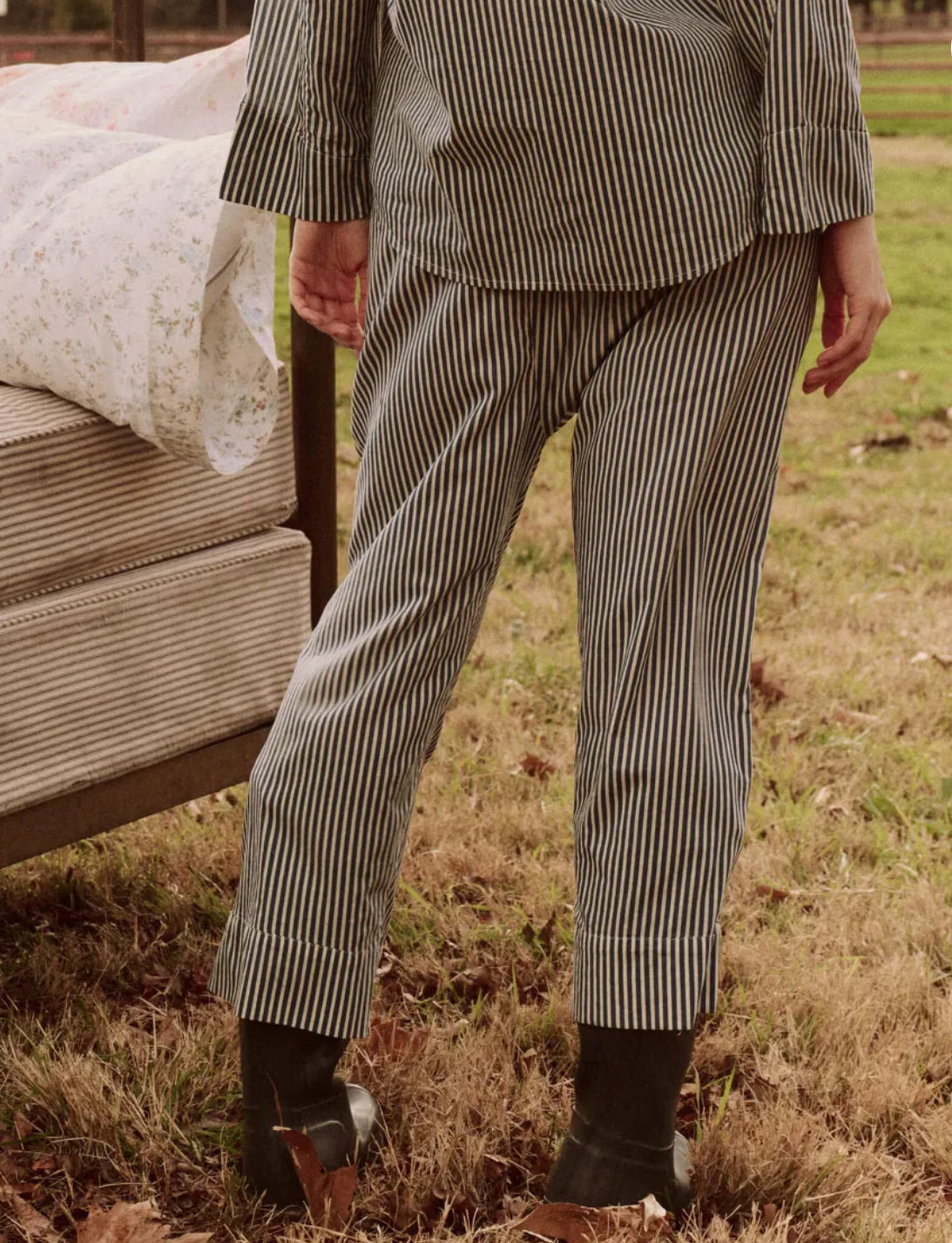The Great. The Pajama Pant - Horizon Stripe