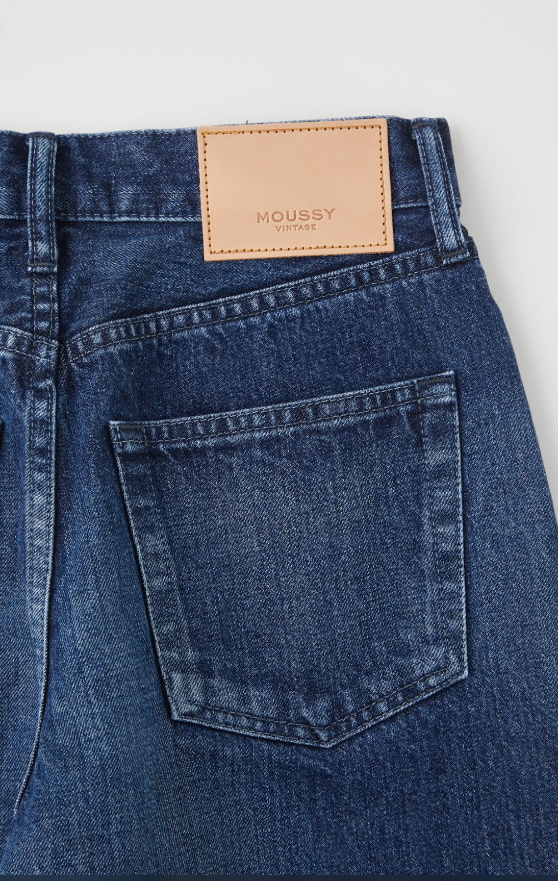 Moussy Vintage Capac Wide Straight - Blue