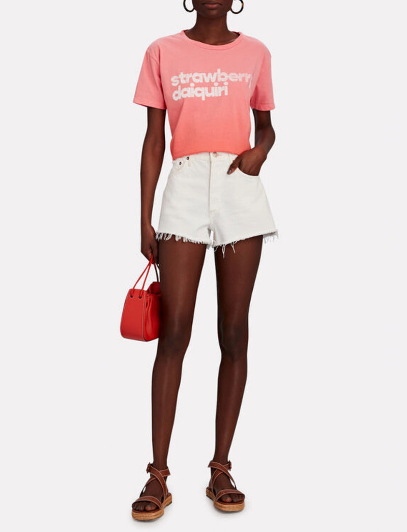 MOTHER The Slouch T-Shirt - 'Strawberry Daiquiri'