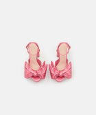 Loeffler Randall Kiki Satin Platform Sandals - Blush
