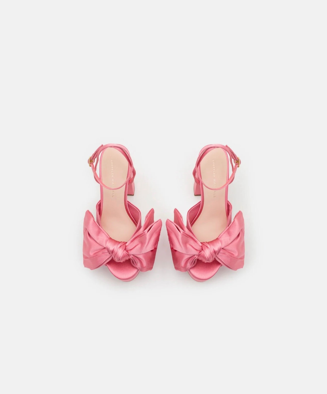 Loeffler Randall Kiki Satin Platform Sandals - Blush