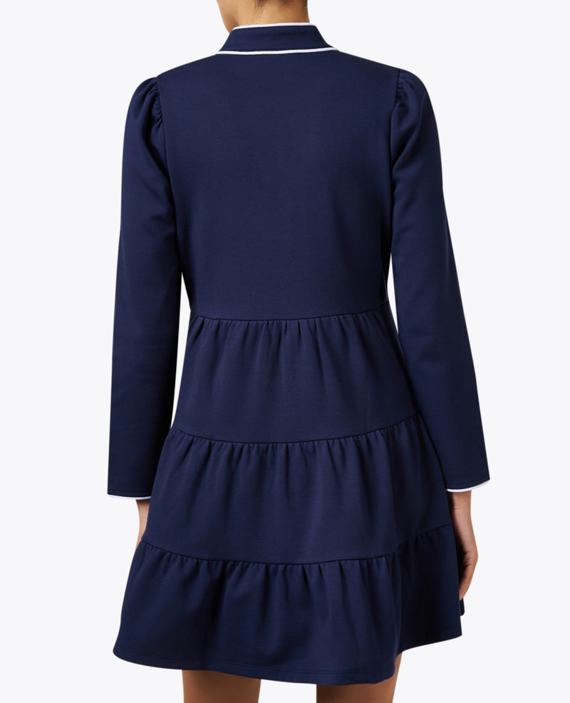 Sail to Sable Tiered Dress - Navy