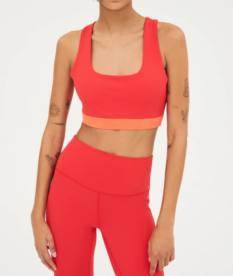 Splits59 Dream Recycled Techflex Bra - Poppy/Mandarin