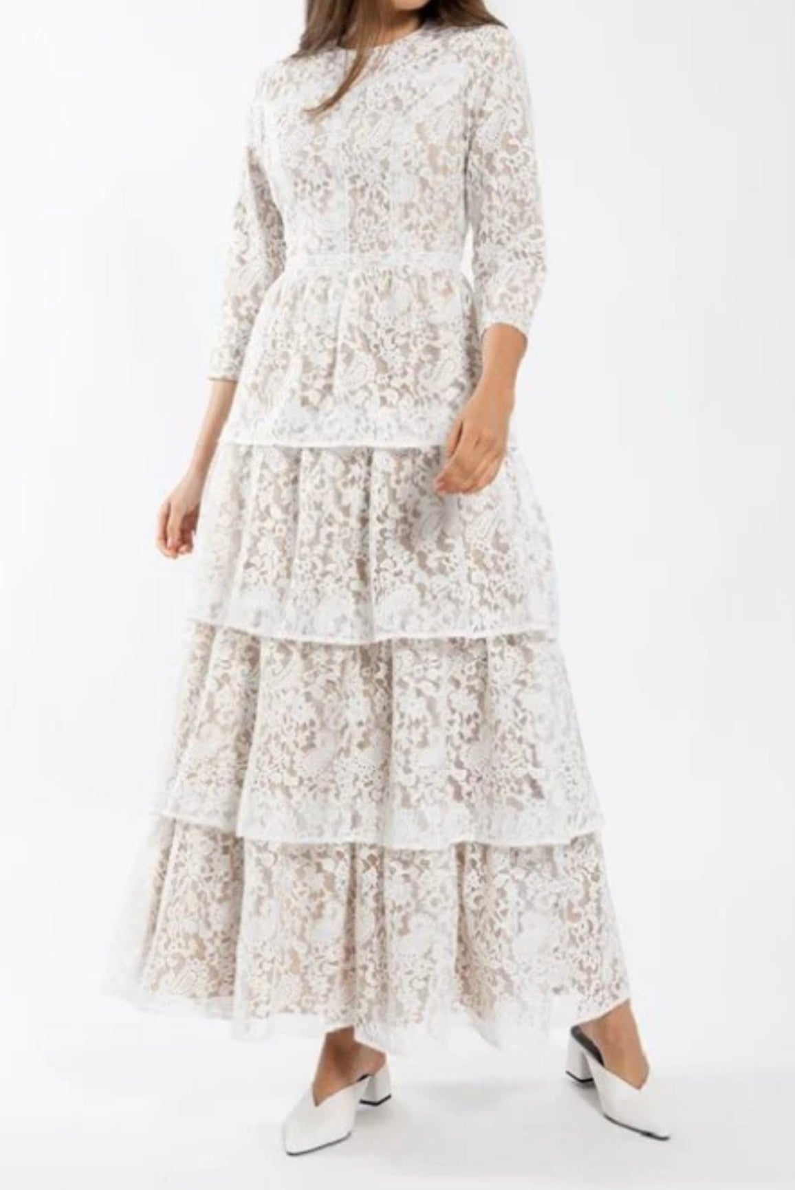 Soie Lace Layered Maxi Dress