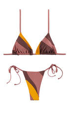 TROPIC OF C Equator Patchwork Bikini Top - Sunset