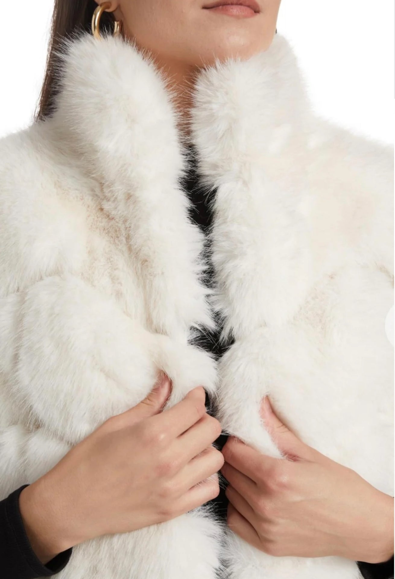 Generation Love Rosario Faux Fur Vest - White
