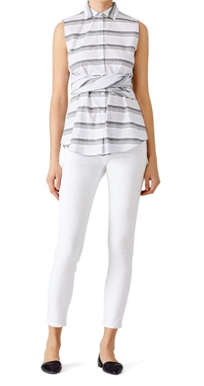 Derek Lam 10 Crosby Twist Front Shirt