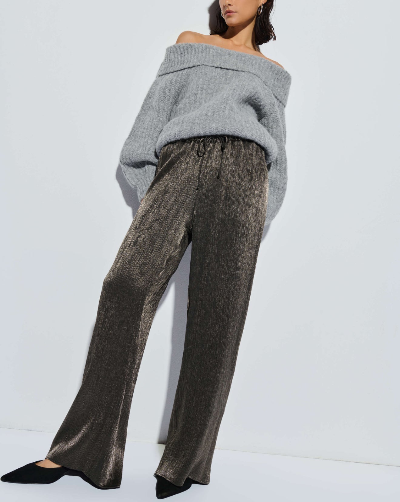 Nation Ltd Paloma Pants - Graphite Foil