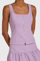 Amanda Uprichard Violet Top - Lilac