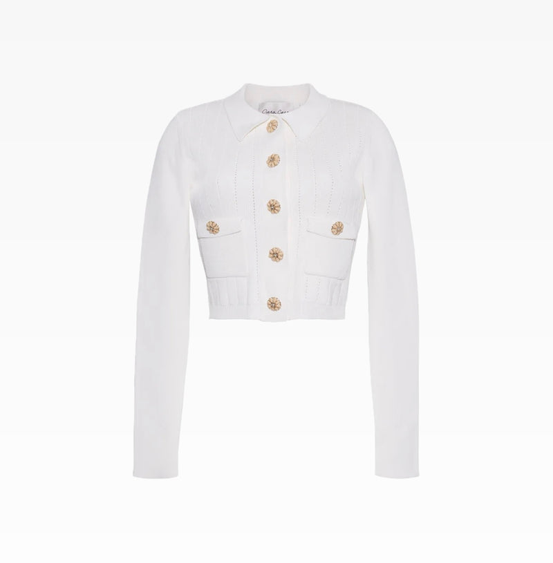 Cara Cara Patty Cardigan - White