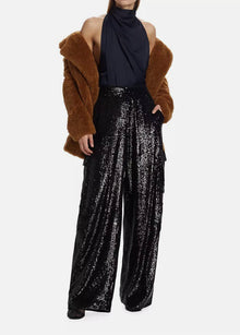 A.L.C Megan Sequin Cargo Pant - Black