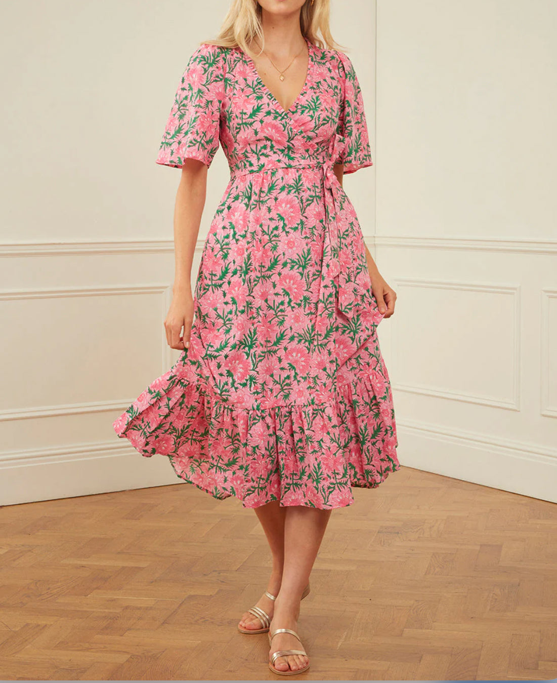 Pink City Prints Jemima Dress - Bubblegum Rose