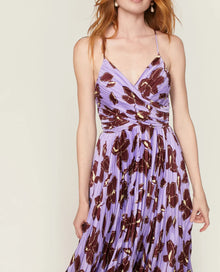 SIMKHAI Portia Midi Dress - Lavender Print