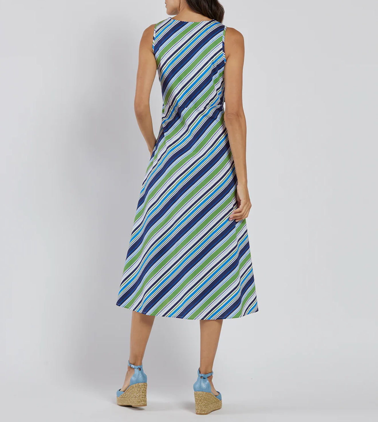 Jude Connally Easton Dress Stretch Poplin - Umbrella Stripe Navy