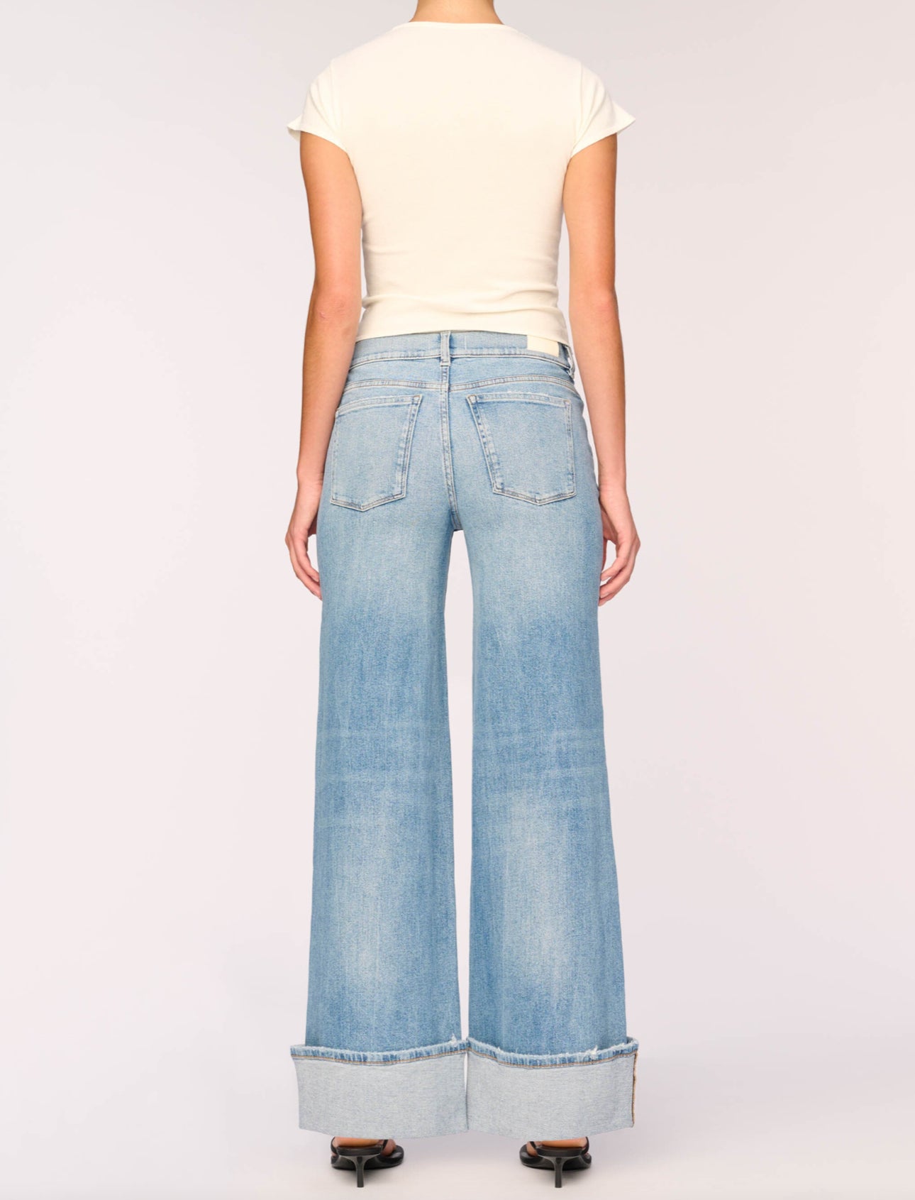 DL1961 Hepburn Wide Leg Low Rise Jean - Ravello