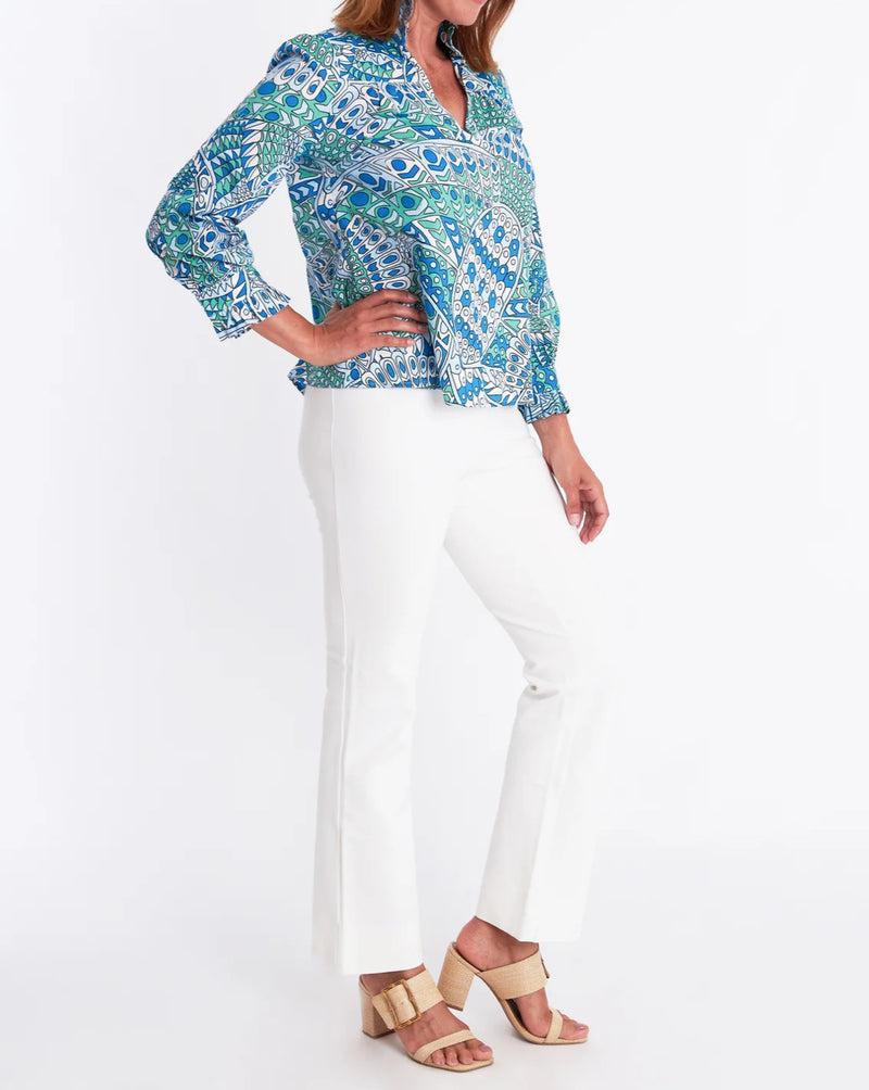 CK Bradley Aspen Blouse - Falcon Tides Print