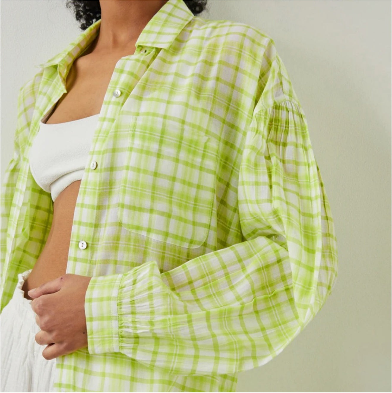 Rails Janae Shirt - Lime Plaid