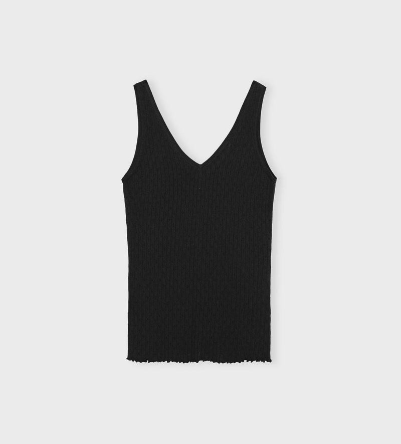 CARE BY ME Clara V-Top - Black