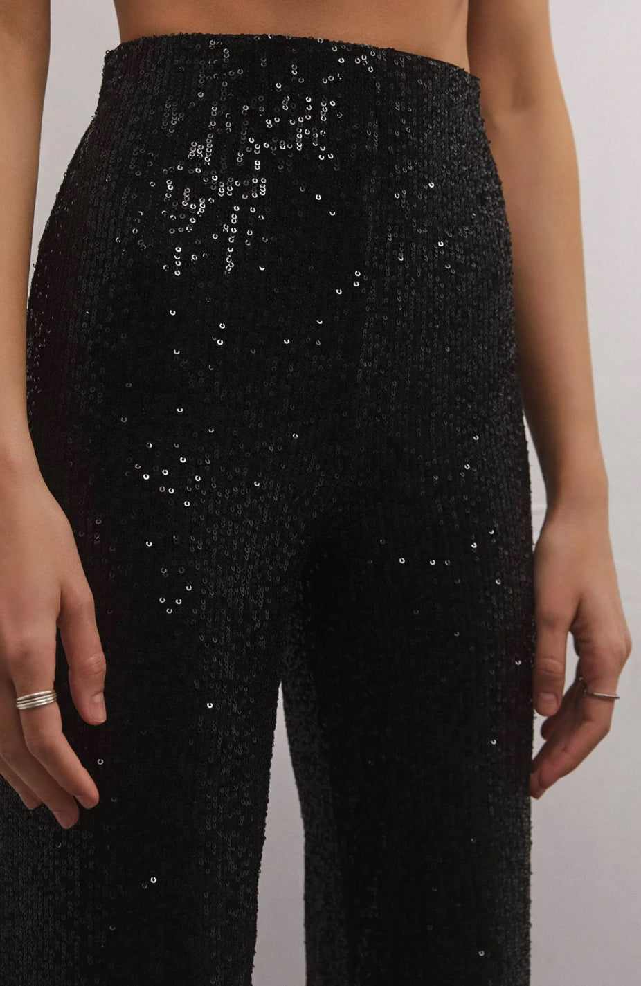 Z Supply Skylar Sequin Pants - Black