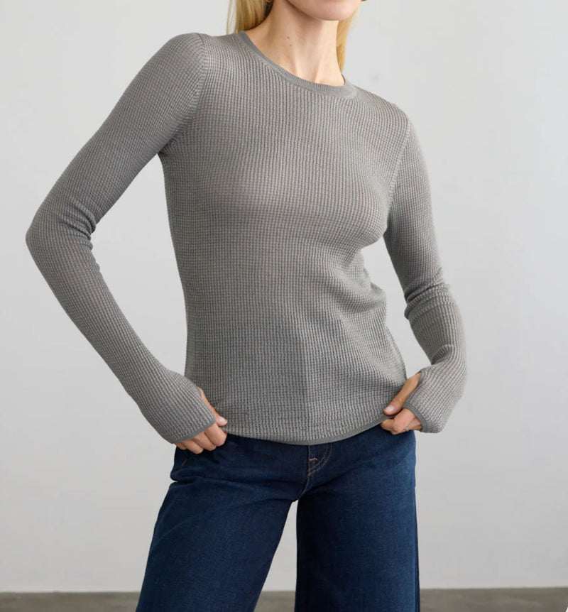 Margaret O'Leary Waffle Crew - Gunmetal