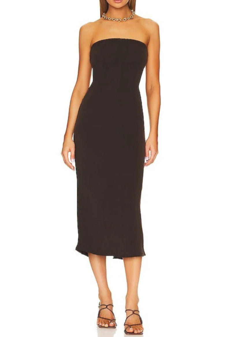 Anemos Strapless Tie Back Dress
- Brown